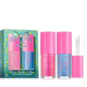 Too Faced Kissing Jelly Lip Oil Set - Pink and Blue